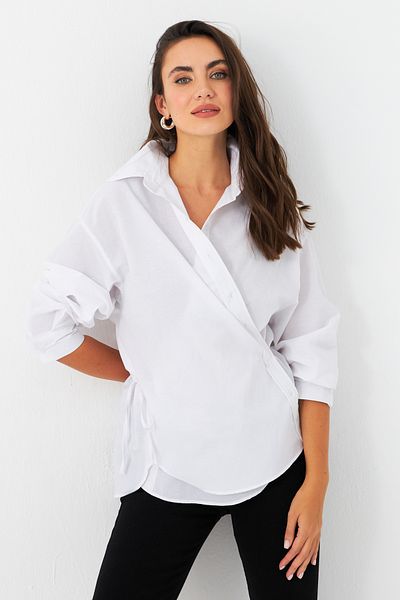 Cool & Sexy Koszula damska z białym sznurowaniem - Zer418