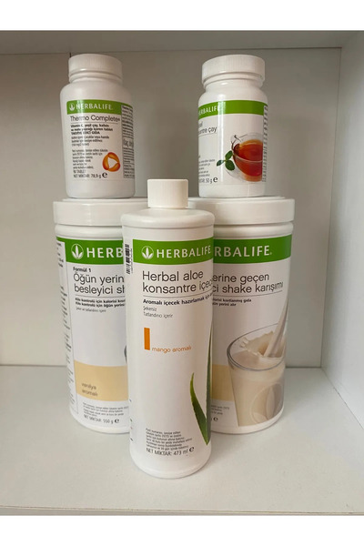 Herbalife 2 ADET VANILYALI SHAKE ALOE ÇAY THERMO SHAKER