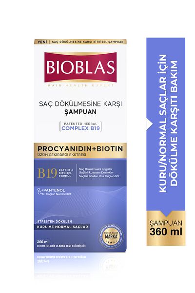 Bioblas Procyanidin & Biotin šampon proti padání vlasů 360 ml - šampon proti vypadávání vlasů