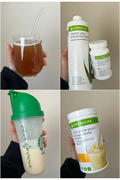 Herbalife muzlu shake aloe çay shaker