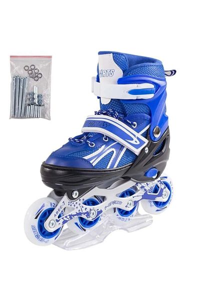 F-Sports Blue Adjustable 2 2 Lighted Metal Practice Skate Fr36824-s 31-34