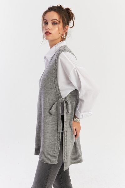 Cool & Modest Grau Tricot Damen Pullover - YV103