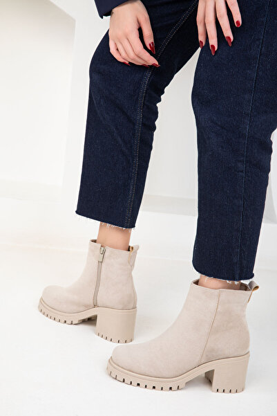 SOHO 19771 Model Suede Γυναικείες Μπότες - Χρώμα δέρματος Bootie
