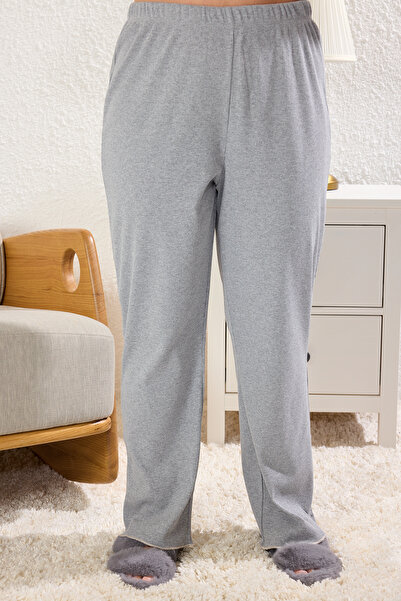 Trendyol Curve Сірий піжамний комплект Orme Корсет з квадратною горловиною TBBAW25AI00048