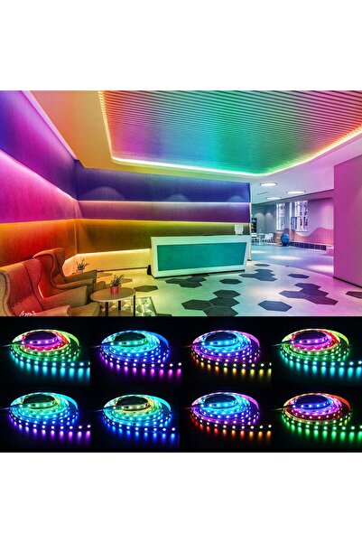 SPRANGE SP-LD5 Silikonlu Kumandalı 5 Metre Usb RGB Şerit Led