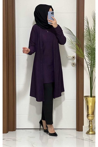 modasura 6633 k65 purple jacket zero sleeve tunic crushed suit buyuk size wicked linda fabric new season