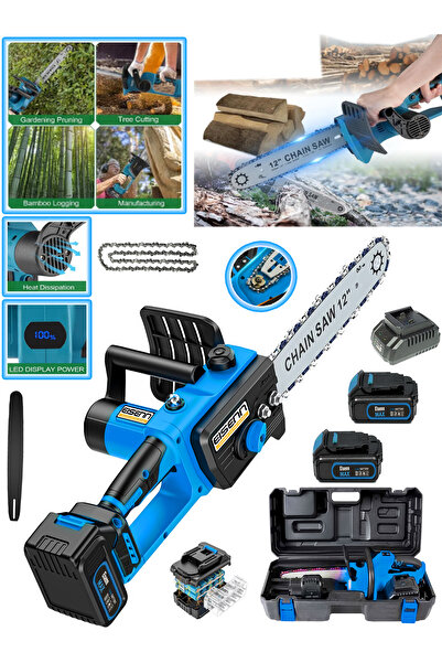 Eisenn Germany Bluer 32 CM E-3445 BL MOTOR Yağ Pompalı Çift Akü 10 PİLLİ Dal ...