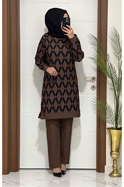 modasura 2111 k 00 BROWN tunic pants suit new season plus size