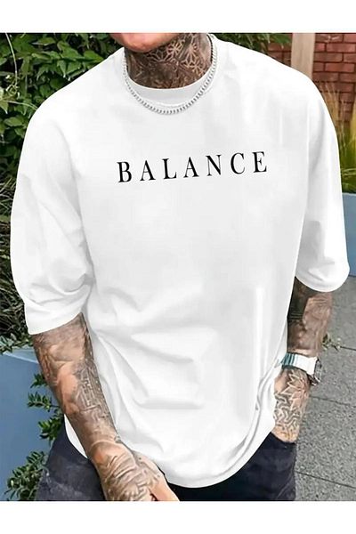 NO 601 Ανδρικό μπλουζάκι White Balance Oversize Relaxed Cut