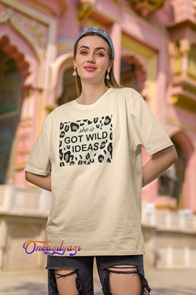 oneagılyazı Majica sa štampanim motivom "Got Wild Ideas" u većem formatu