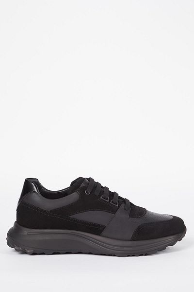 Galliano Shoes Tiran Genuine Leather Black Suede Black Antique Eva Ready Sole Sneaker