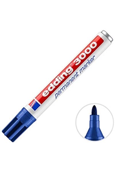 Edding EDDING Permanent Round Tip Blue Marker - 2 Pieces