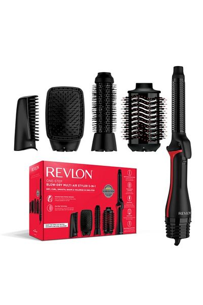 Revlon One-Step Blow Dry AIR STYLER 5-IN-1, 4 heat setting, Dry, Curl, Smooth, Volumize RVDR5371ARB