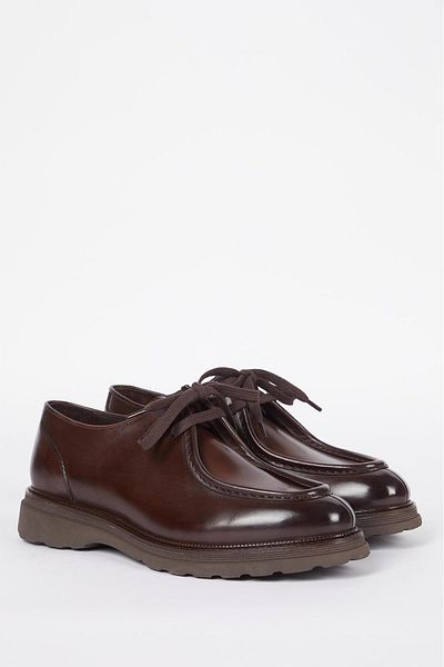 Galliano Shoes Santorini Genuine Leather Brown Antique Eva Jurdan Sole Classic Shoes