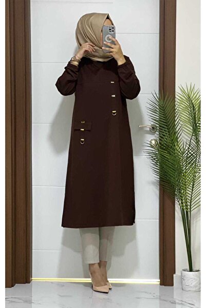 modasura 5555 K 45 Kahverengi Buyuk Beden Ikı Iplık Tunık Yeni Sezon