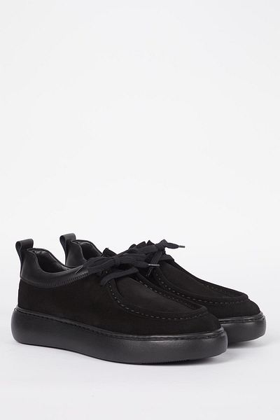 Galliano Shoes Aki̇ta Genuine Leather Black Suede Eva Ready Sole Casual Shoes