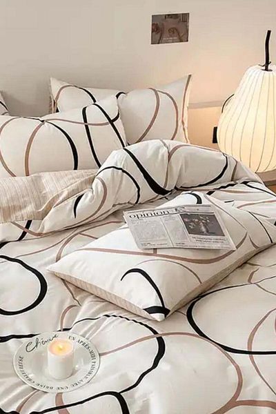 Eponj Home Single Easy-Ironing Duvet Cover Set - Rondom Cream