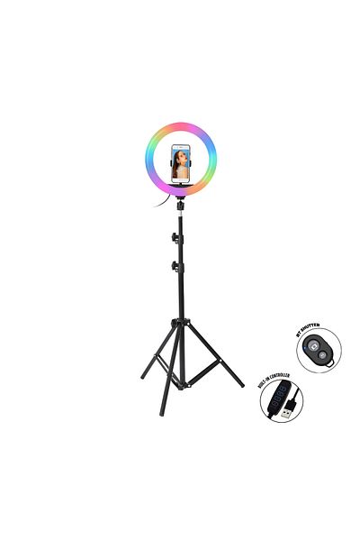 Concord Slf-3 Rgb Controlled 210cm 10Inch Youtuber Tiktok Shooting Color Ring Light Makeup Light Tripod