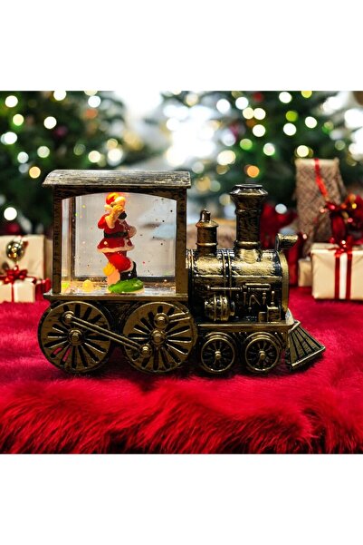 sedoshhomevision قطار سانتا كلوز المضيء على شكل كرة ثلجية، أسود، زينة للعام ا...