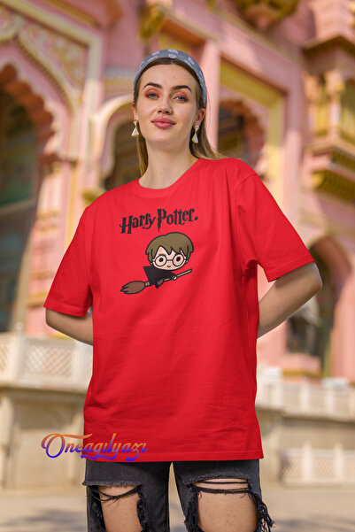 oneagılyazı Harri Potter Baskılı Oversize majica