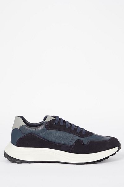 Galliano Shoes Orlando Genuine Leather Navy Suede Floater Eva Ready Sole Sneaker