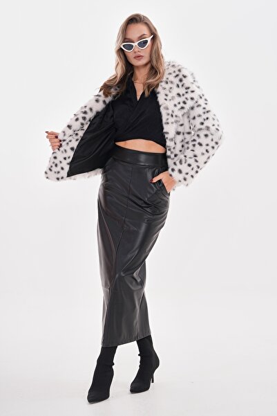 NAVY ПУХОВИК З ШИРОКИМ КОМІРОМ