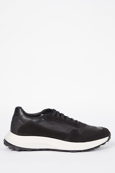 Galliano Shoes Orlando Genuine Leather Black Suede Floater Eva Ready Sole Sneaker