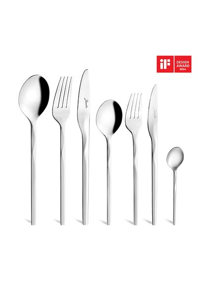 Jumbo Fluctus 84 Piece 12-Person Steel Cutlery Set