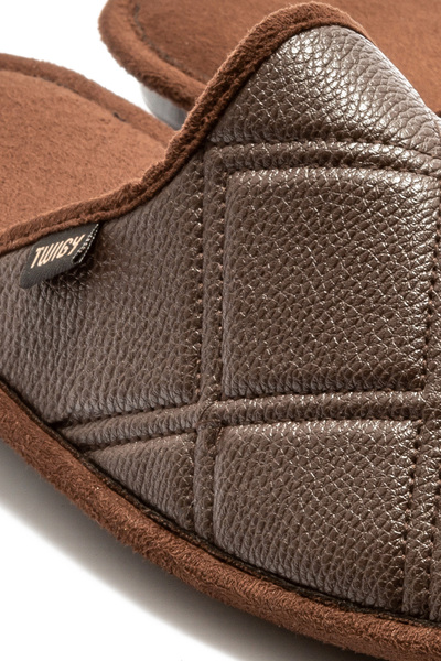 Twigy Zico Men's Brown House Slippers - Size 41/46