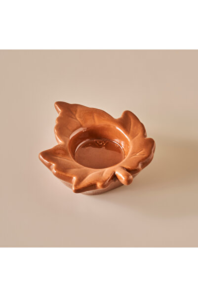 Bella Maison Leaf Mumluk Kahverengi (9x8x3 cm)