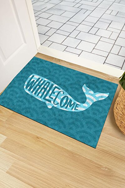 Monnhein سجادة باب أمامية - سجادة باب حديثة وأنيقة (WHALE COME)
