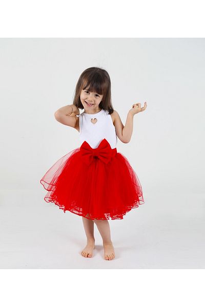 NSMLİFE Girl's Front Buckle Tutu Skirt