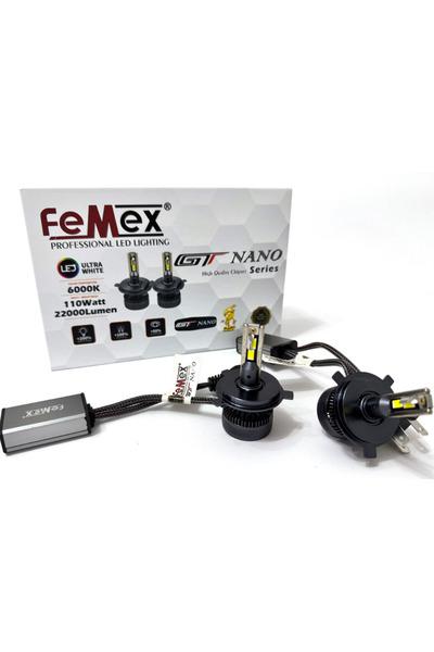 FEMEX Gt Nano Pro H4 Şimşek Etkili Led Xenon 110W 22000 Lumen