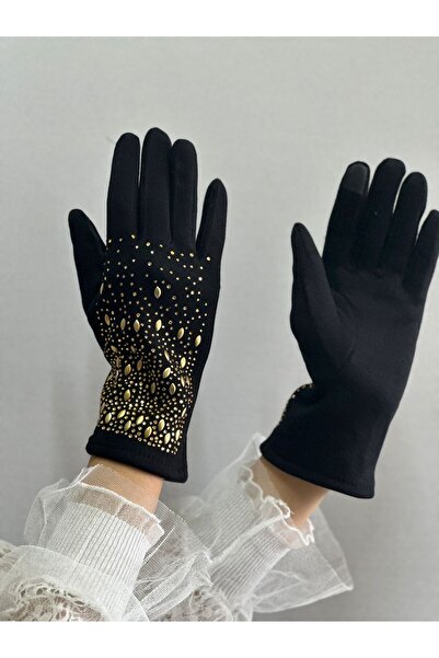 Gönülden Tasarım Кашмірські жіночі рукавички - сенсорні, з обробкою у вигляді...