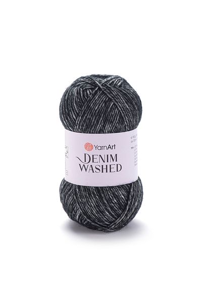 Yarnart Denim Washed - Μελανζ Χειροποίητο Νήμα Πλεξίματος Μαύρο-923