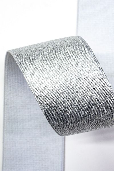 Dokumarkt 4 cm Glitter & Metallic Woven Rubber - Belt Sandals Shoes Side Band Elastic 1 Meter