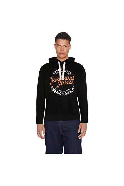 Jack & Jones JACK&JONES 12236178 Φούτερ με κουκούλα και γράμματα στον καπάκι