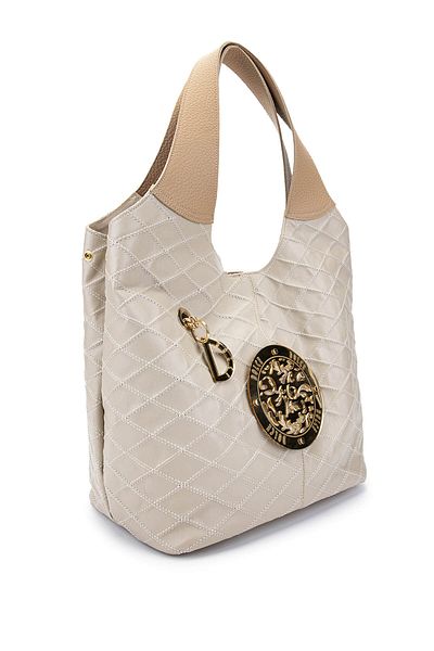 Dolce Women's Vegan Beige Cap Shoulder Bag