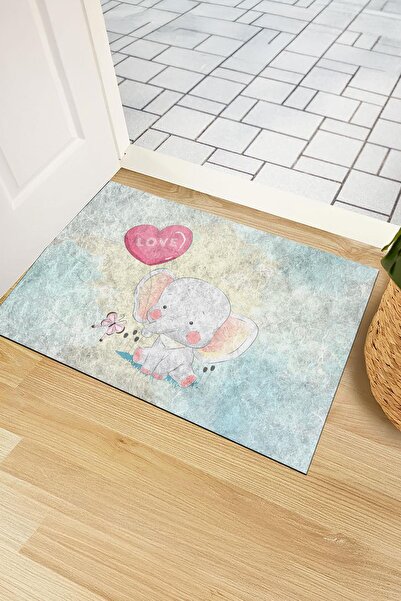 Monnhein سجادة باب أمامية - سجادة باب عصرية وأنيقة (LOVE ELEPHANT)