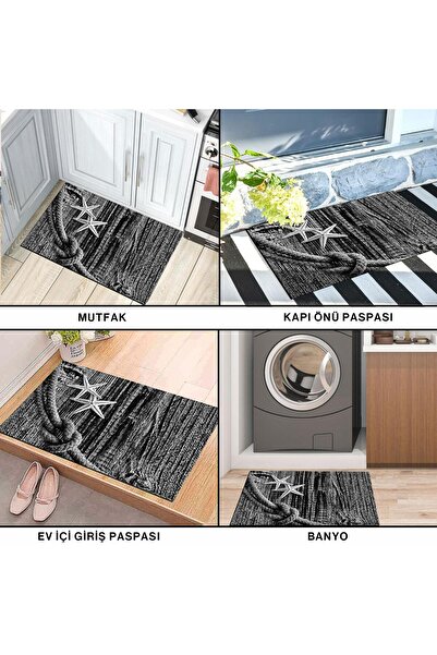 Monnhein Kapı Önü Paspası - Modern Ve Şık Kapı Paspası (BLACK MUĞLA)