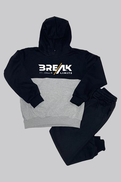 Merry Store Σετ παιδικές φόρμες Unisex με στάμπα Break Text
