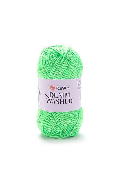 Yarnart Denim Washed - Melange Hand Knitting Floss Highlighter Green-912