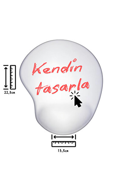 IVART Firmalara Özel , Kişiye Özel Tasarlanabilir Bileklik Destekli Oval Mouse Pad