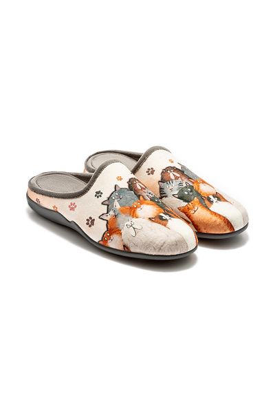 Twigy Papuci de casă pentru femei Gato Ecru 36/41