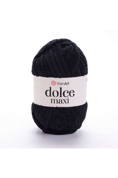 Yarnart Dolce Maxi - Βελούδινο Χειροποίητο Νήμα Πλεξίματος Μαύρο-742