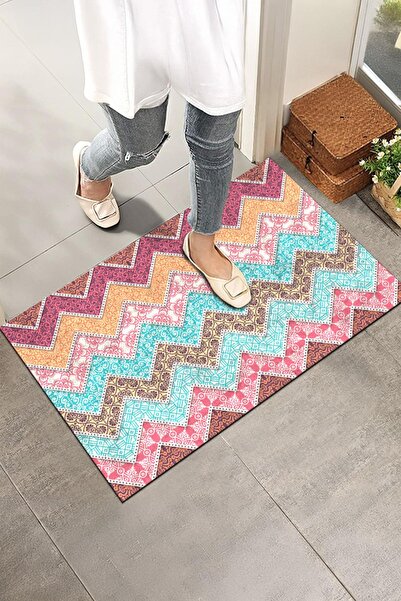 Monnhein سجادة باب أمامية - سجادة باب حديثة وأنيقة (موجة عرقية)