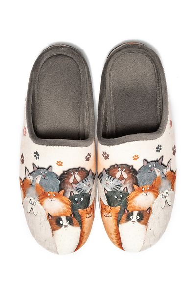 Twigy Papuci de casă pentru femei Gato Ecru 36/41