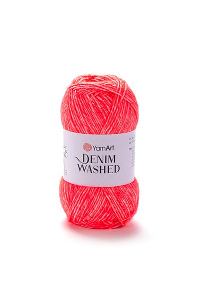 Yarnart Denim Washed - Μελανζ Χειροποίητο Πλεκτό Νήμα Highlighter Πορτοκαλί-913