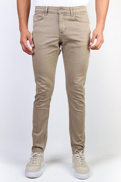 HLT JEANS Beigefarbene Slim-Fit-Jeanshose aus Lycra mit flexiblem Denim-Schritt für Damen