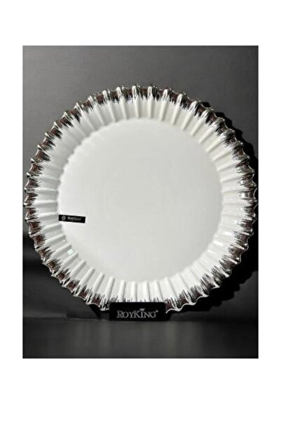 ROY KING طبق تقديم فضي دائري 33 سم GBS 010